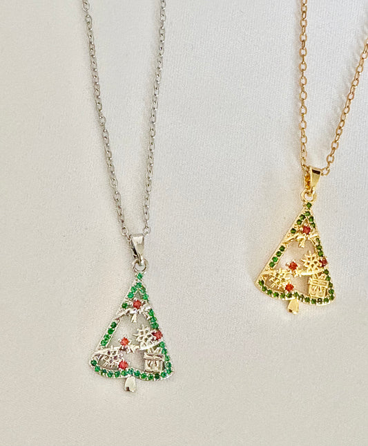 Christmas tree pendants Necklace