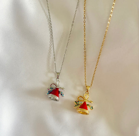 Santa Hat with colourful zircon stones Pendant