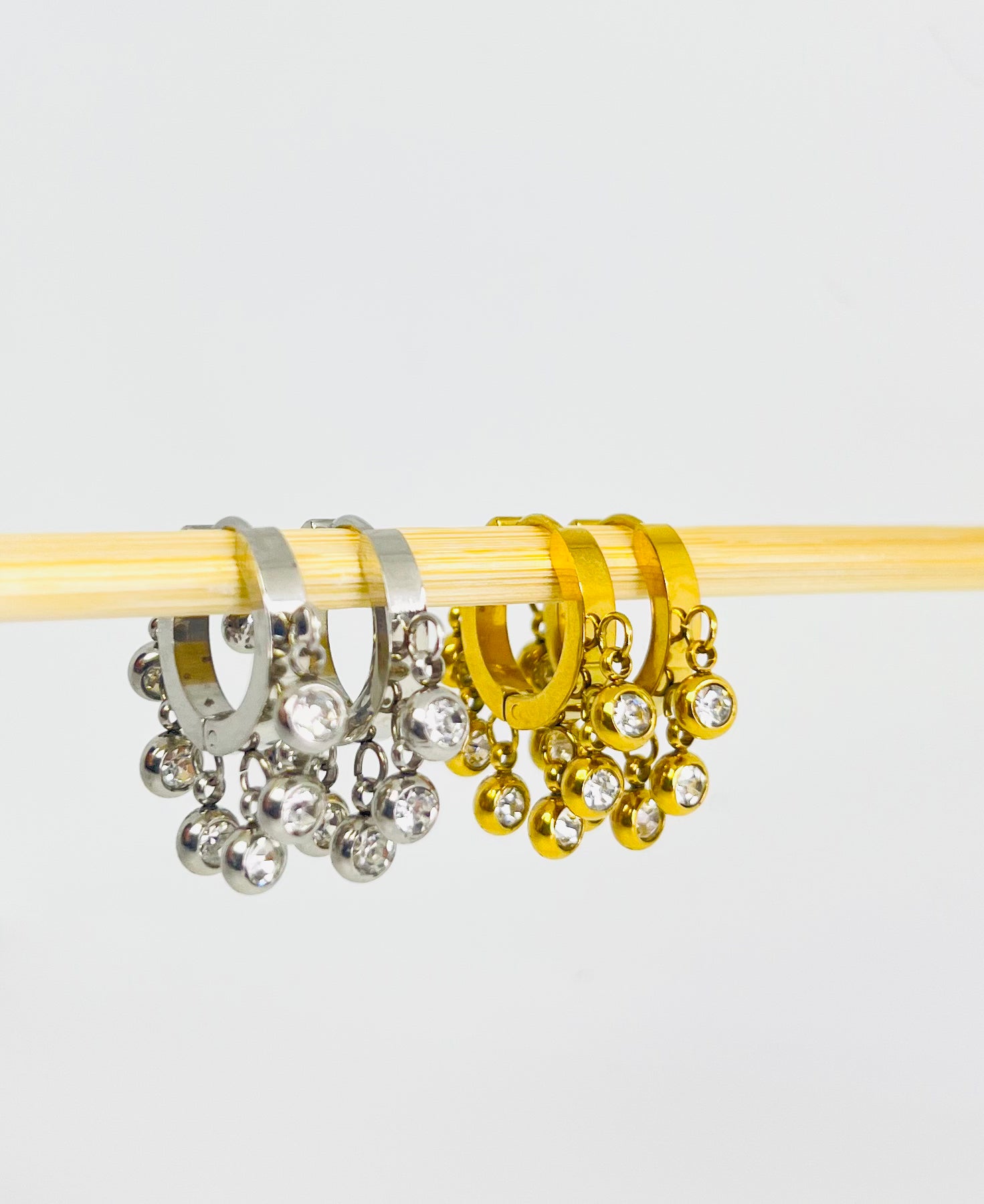 Zircon Hoops ~ Earrings