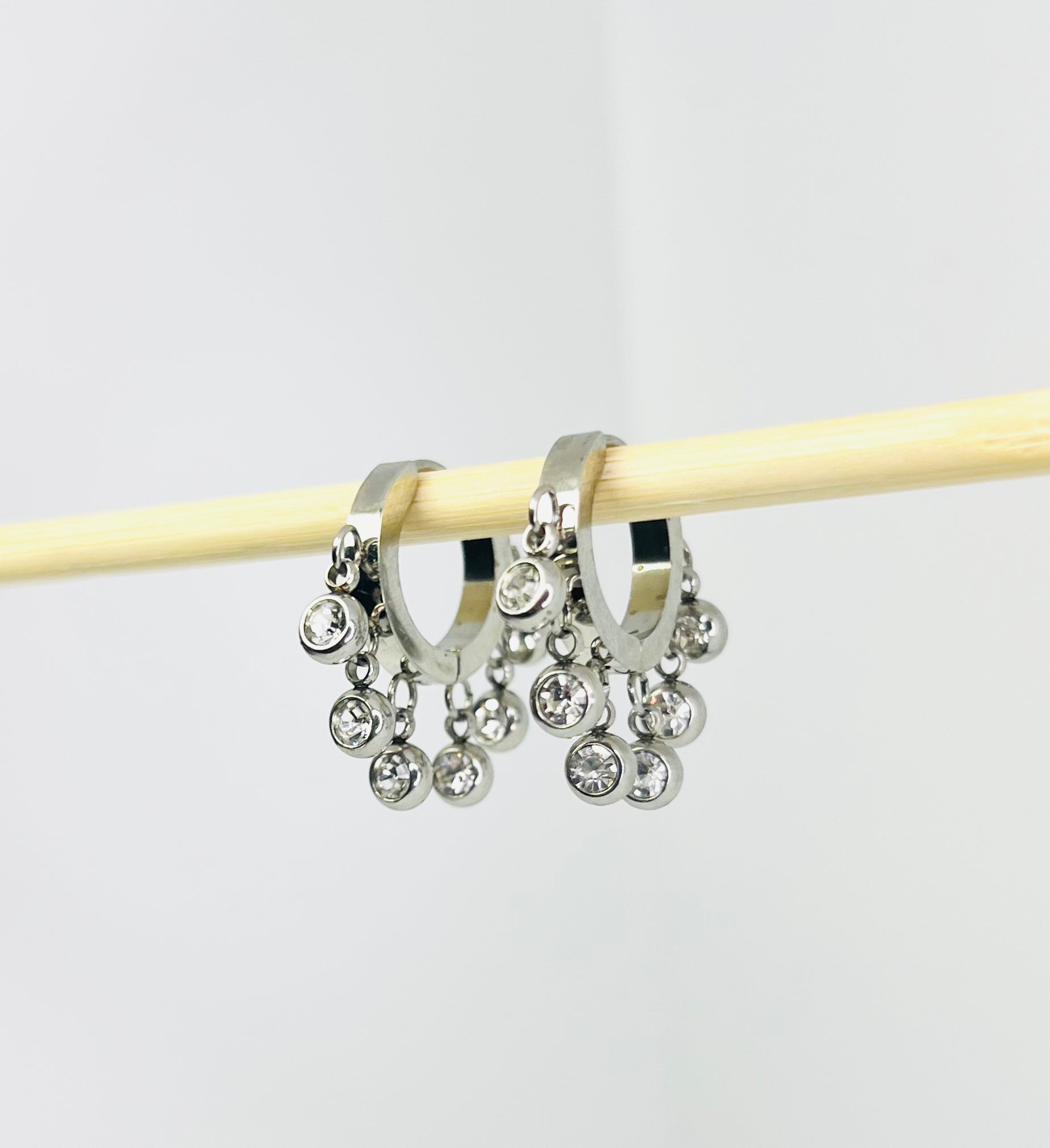 Zircon Hoops ~ Earrings