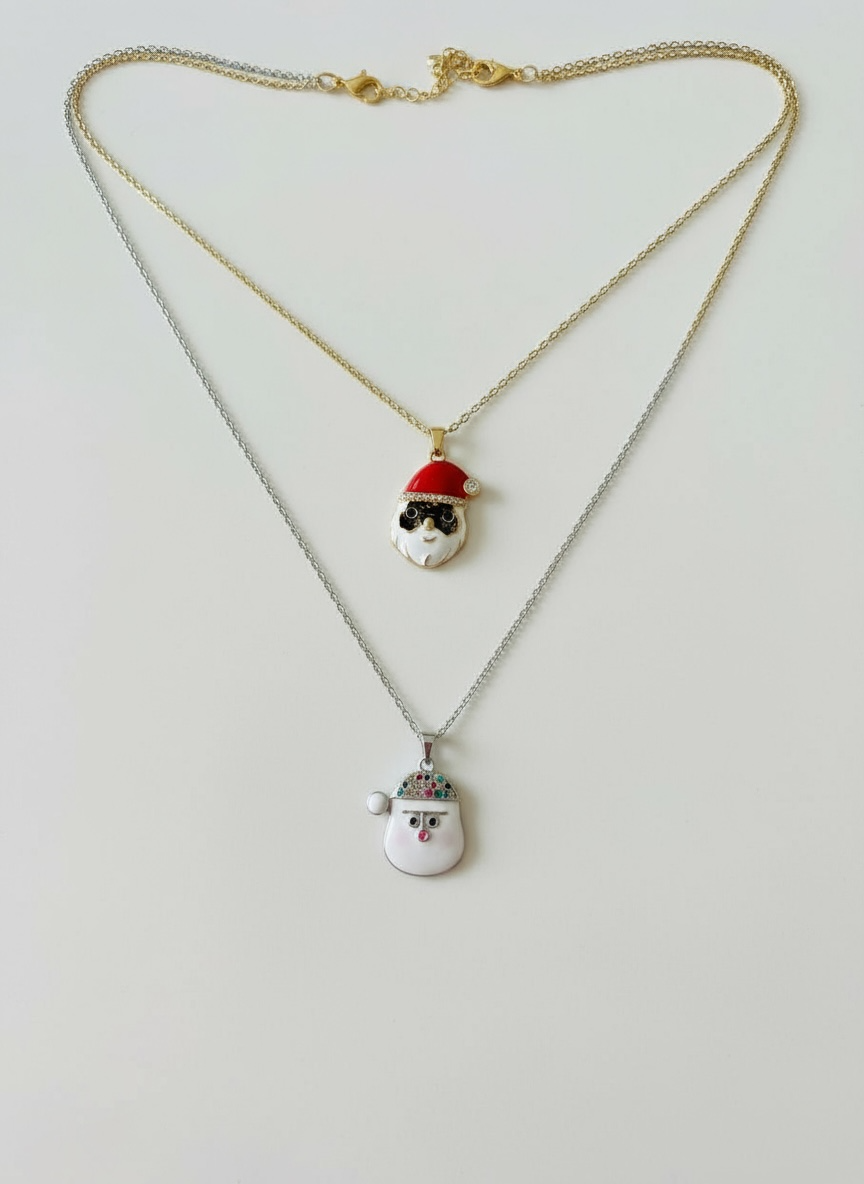 Two Christmas-themed pendants