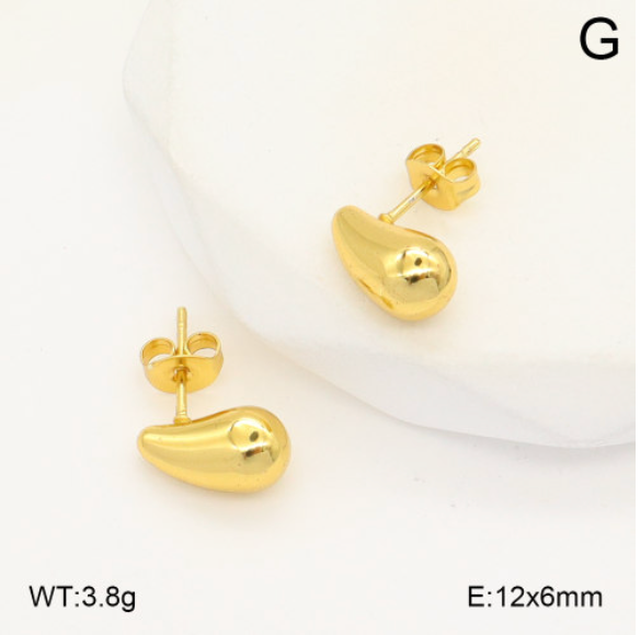 Gold Teardrop Stud Earrings – 18K Gold Plated