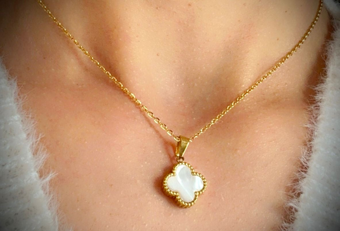 DOUBLE SIDED CLOVER ~ Necklace