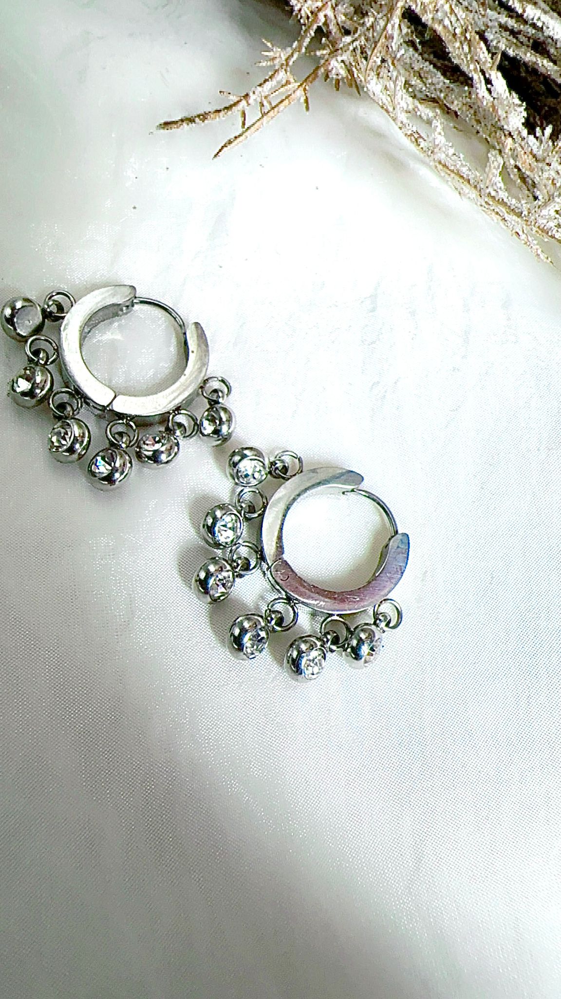 Zircon Hoops ~ Earrings