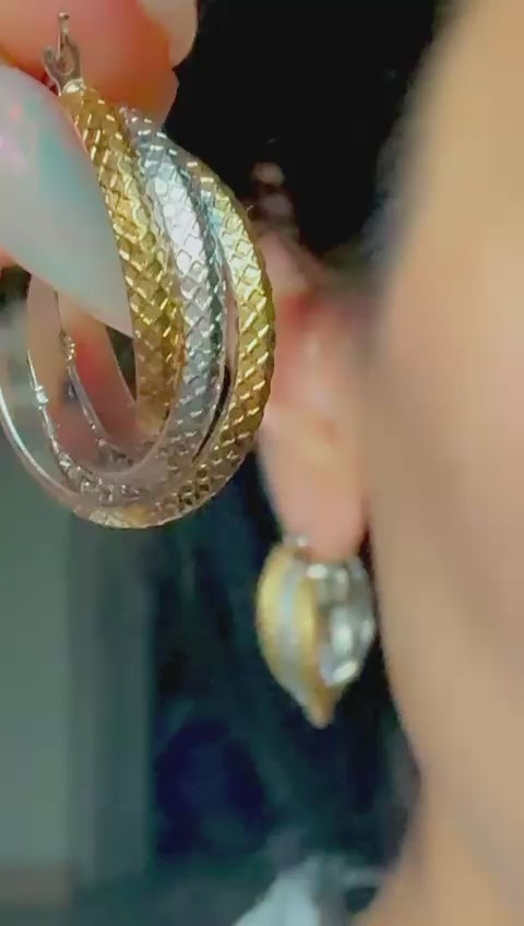 Modern statement hoop earrings – waterproof and hypoallergenic design