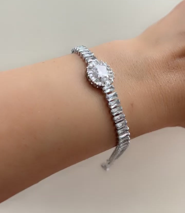 Trendy tennis zircon bracelet