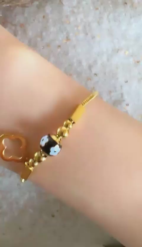 Golden Van Cleef Charm ~ Bracelet