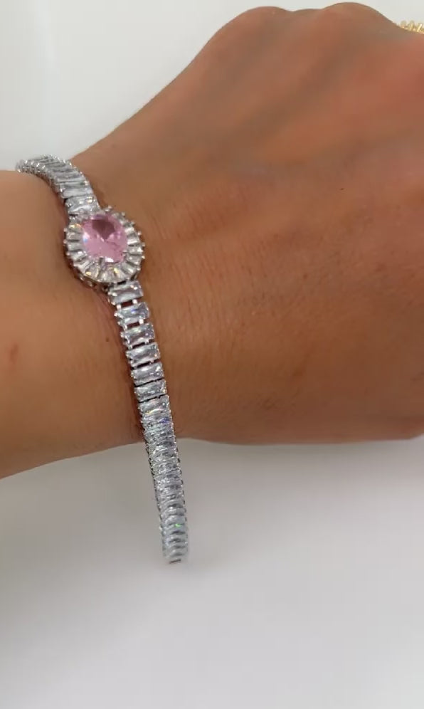 Trendy tennis zircon bracelet