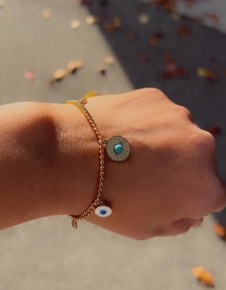 Evil eye bracelet - chain bracelet